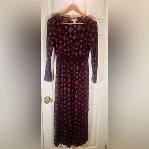 Band of Gypsies Button Front Maxi Dress